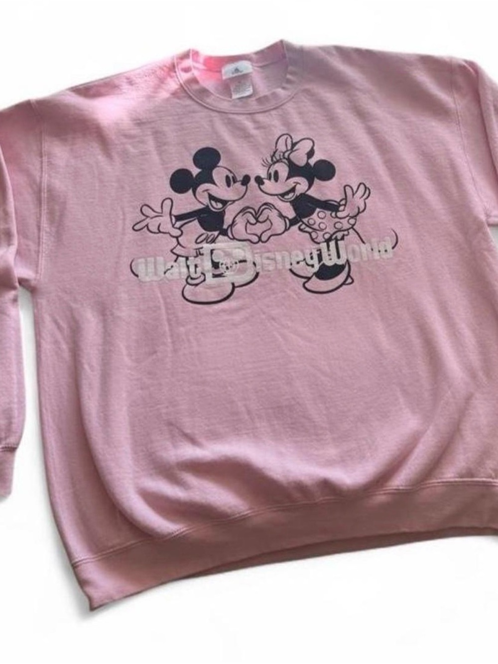 Disney Mickey & Minnie Mouse Pink Crewneck Sweatshirt